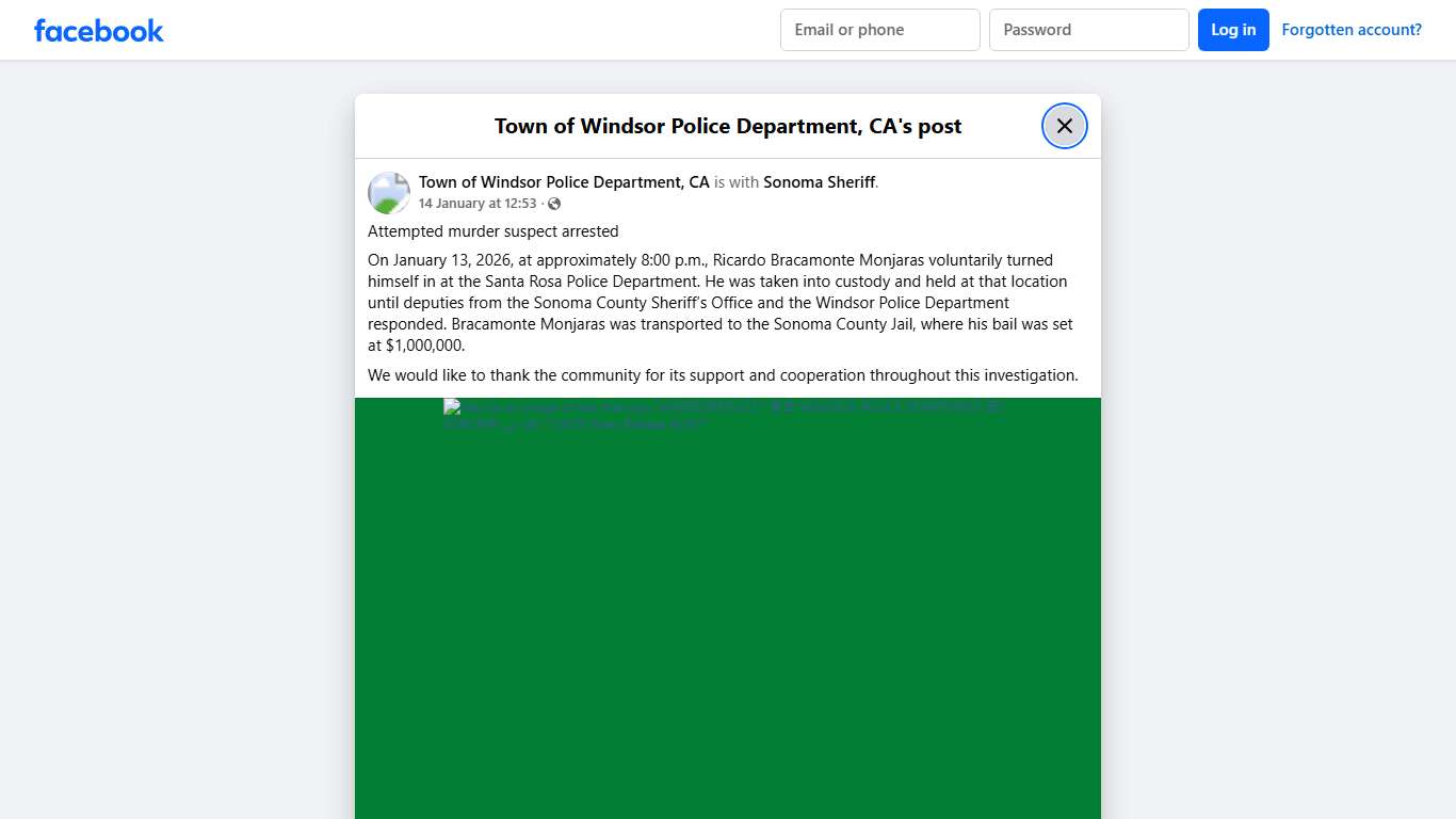 Attempted murder... - Town of Windsor Police Department, CA Facebook